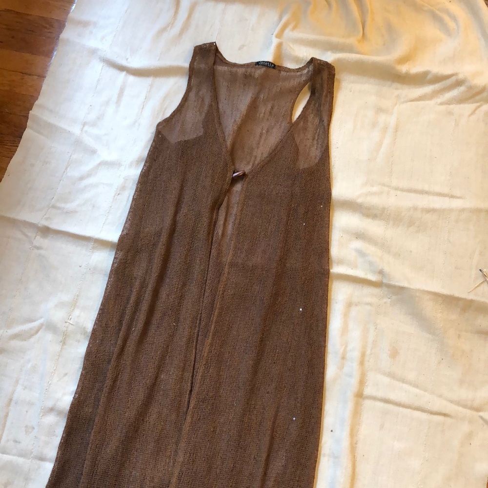 Woven maxi duster by Janette